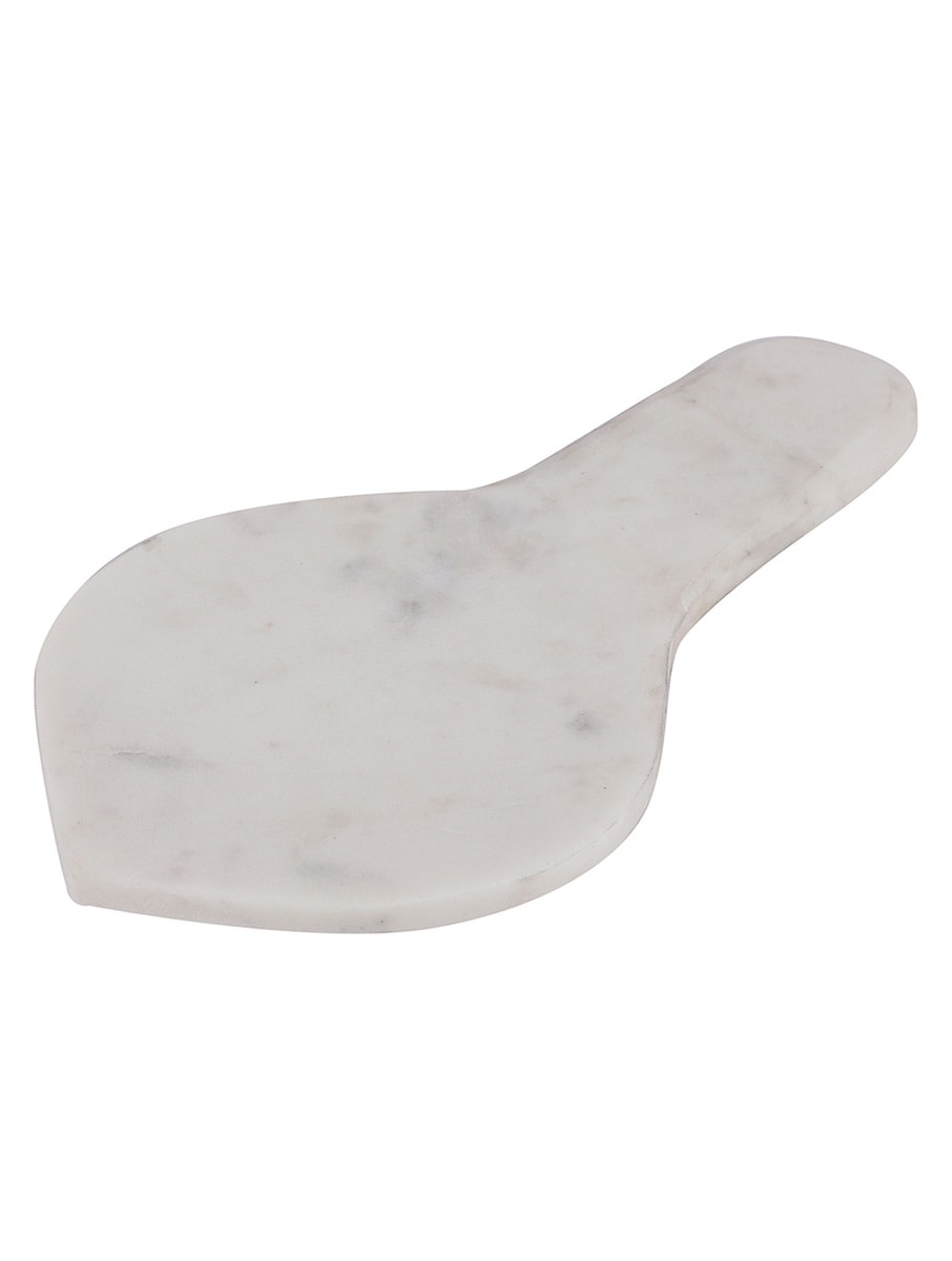 White Marble Handled Utility Platter