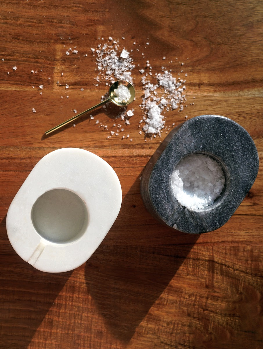Black and White Marble Bowl Set – Two Pieces