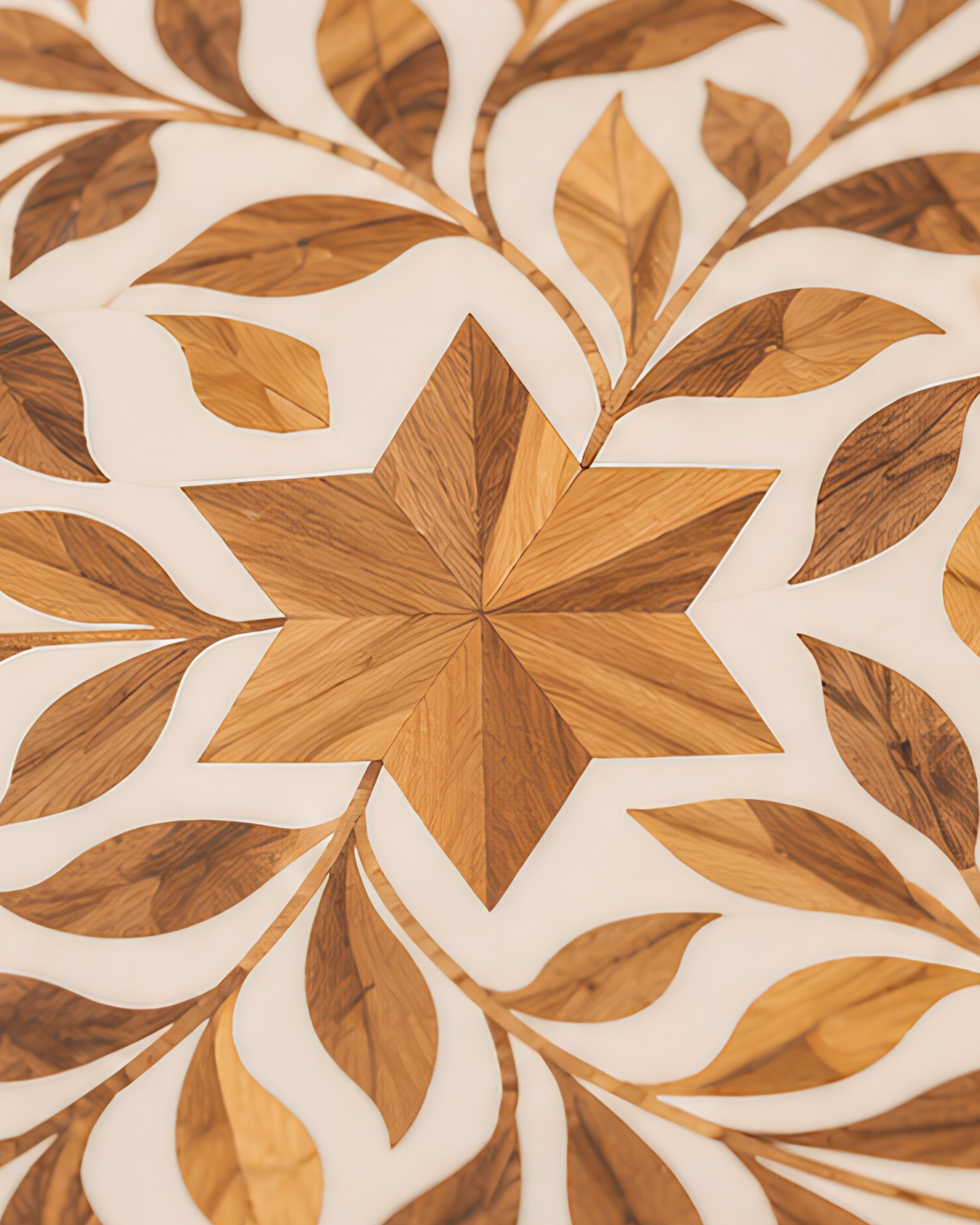 Wood Inlay Rectangular Serving Tray