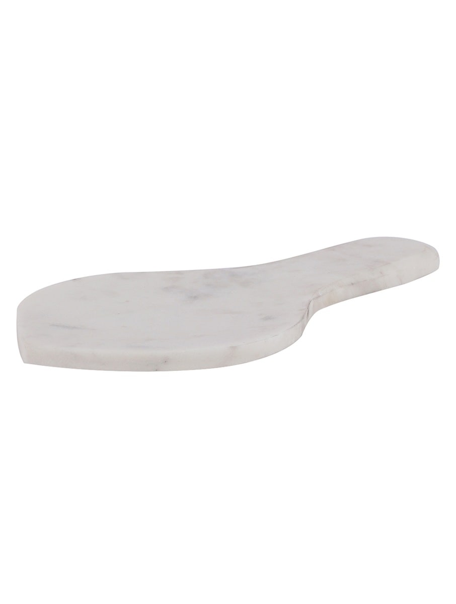 White Marble Handled Utility Platter