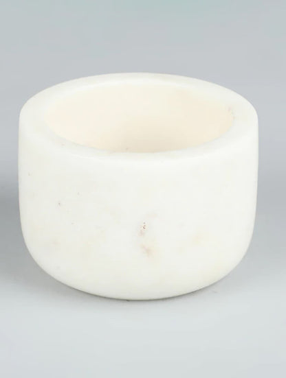 White Marble Container Set with Wooden Tray