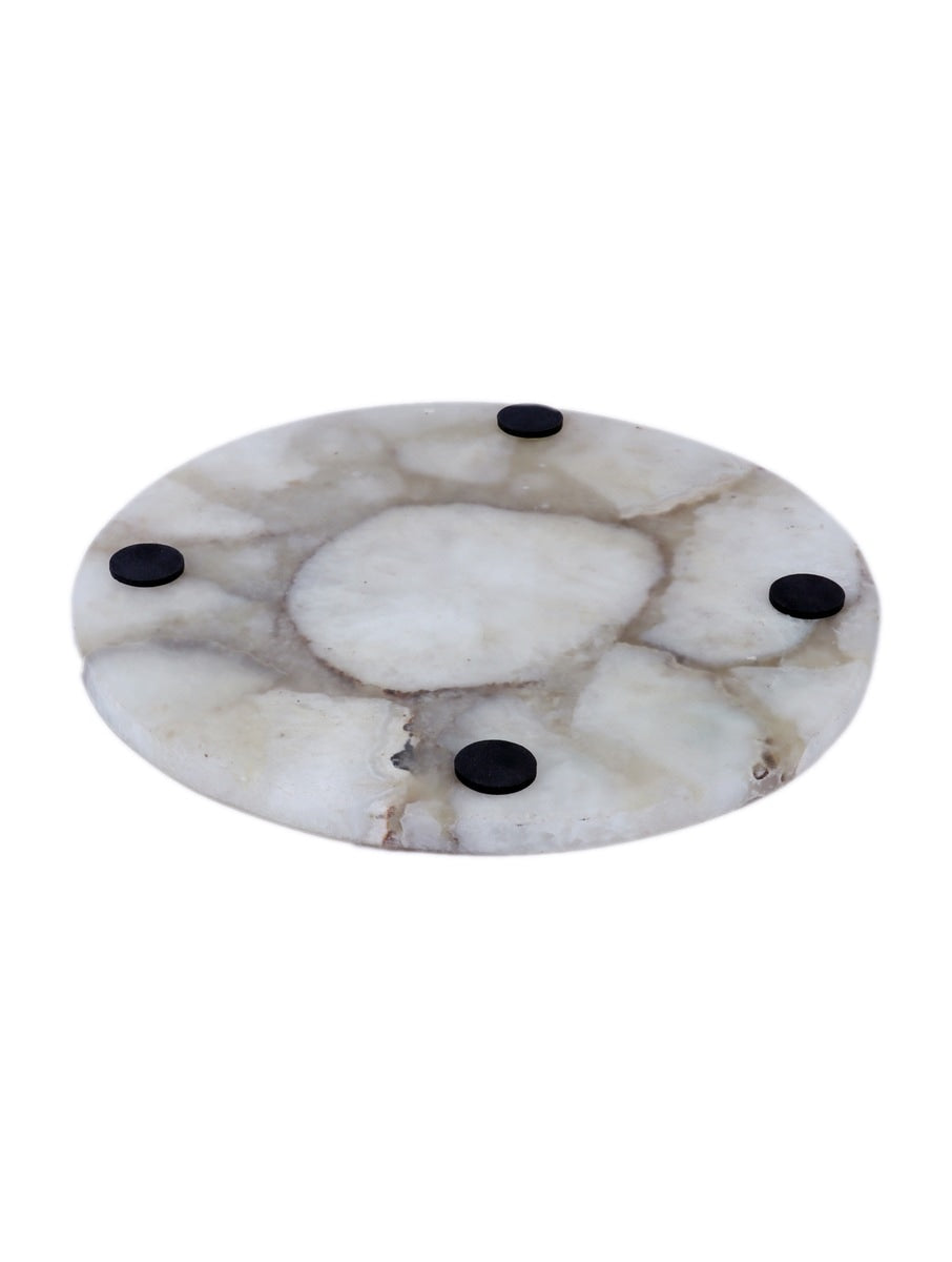 White Marble Round Cheese and Serving Board