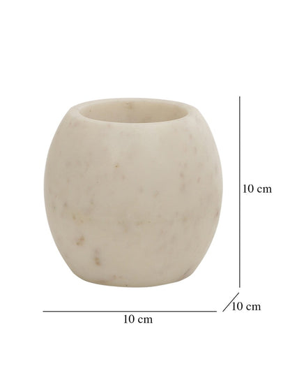 Handcrafted White Marble Multipurpose Organizer