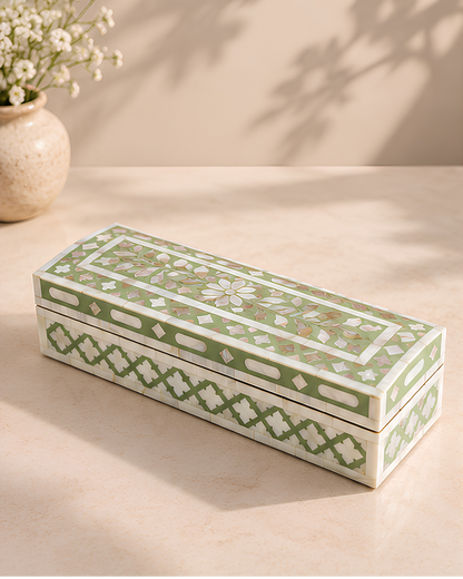 Olive Mother of Pearl Inlay Box