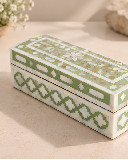 Olive Mother of Pearl Inlay Box