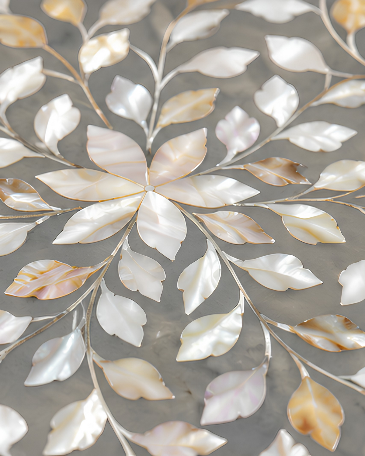 Slate Grey mother of pearl inlay decorative tray